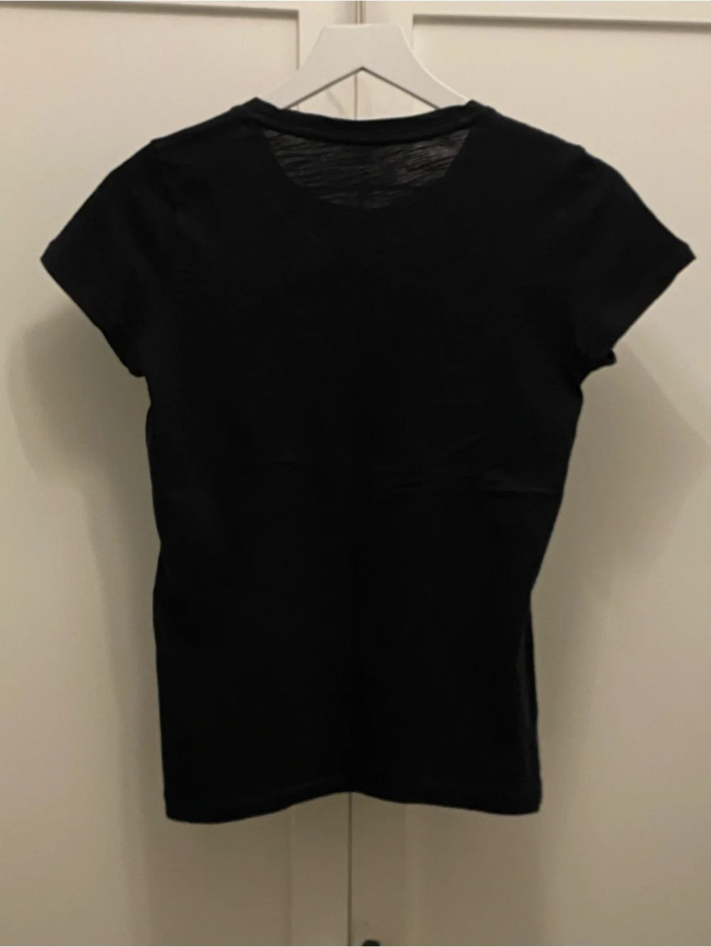 Michael Kors Black Short-Sleeve Logo Tee with Gold Print